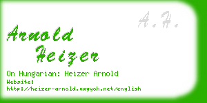 arnold heizer business card